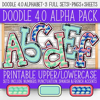 Alphabet & Number Clipart | (3) Sets - Large For Wall & Boards | AL55BOD4-A204