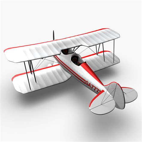 3d model waco ymf5 biplane