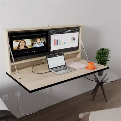 DropTop Wall-mounted Folding Desk | Pith & Stem