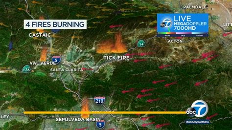 Fires in Southern California Today | ABC7 coverage of wildfires burning in Canyon Country ...