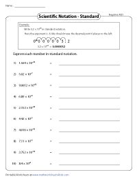 Scientific Notation Worksheets - Worksheets For Kindergarten