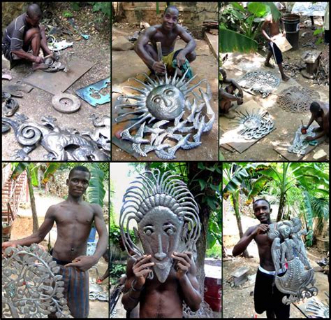 Haitian Metal Art Mermaid Designs - Handcrafted Steel Drum Metal Art