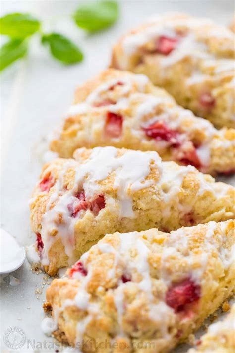 Perfect Strawberry Scones Recipe - NatashasKitchen.com