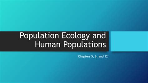 Population Biology and Human Populations