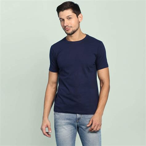 Navy Blue T Shirt | Pure Cotton Tees for Men | Wolfattire