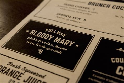 Art of the Menu: Pullman Bar & Diner