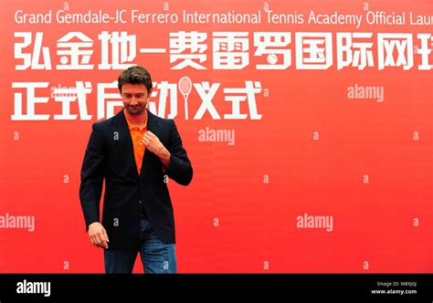 Spanish tennis player Juan Carlos Ferrero is pictured during the launch ...