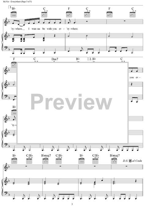 Everywhere" Sheet Music by Fleetwood Mac for Piano/Vocal/Chords - Sheet ...