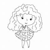 Curly Hair Coloring Page sketch template