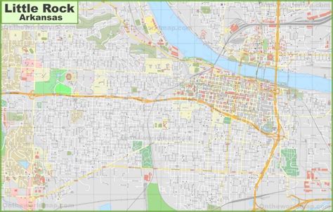 Large detailed map of Little Rock - Ontheworldmap.com