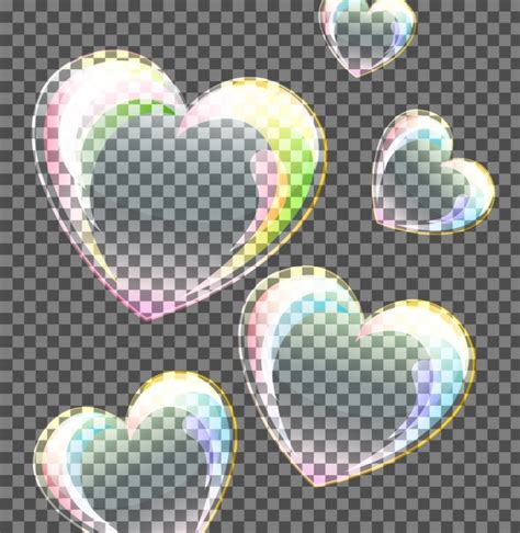 Floating hearts background multicolored transparent design Free vector in Adobe Illustrator ai ...