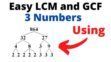 Use a factor tree to find the LCM and GCF of three numbers (Super Easy) - YouTube