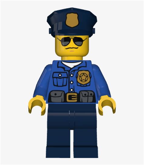 Lego Minifigure Police City Officer Gold Badge Blue - Cartoon ...