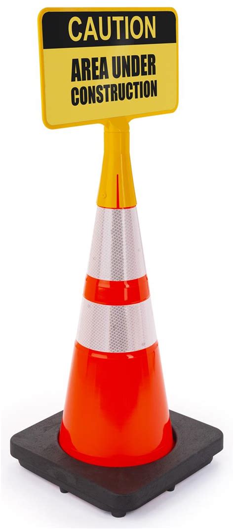 Custom Traffic Cone Sign Topper | 15" x 8" Double-Sided Signage