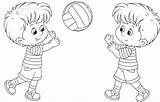 Children Playing Coloring Pages sketch template