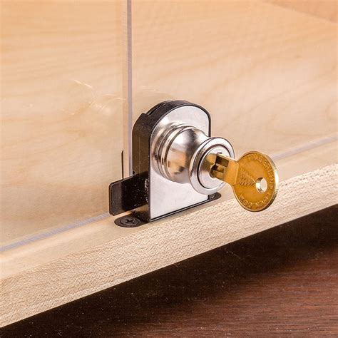 Metal Single Lock Swinging Glass Door Showcases Cabinet Lock 4 Secure ...