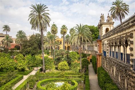 Real Alcazar Gardens in Seville, Spain Stock Image - Image of andalusia ...