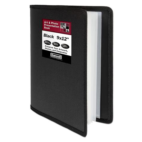 Buy Dunwell Art Portfolio 9x12 Folder - (Black), Portfolio Folder for Artwork, Presentation Book ...