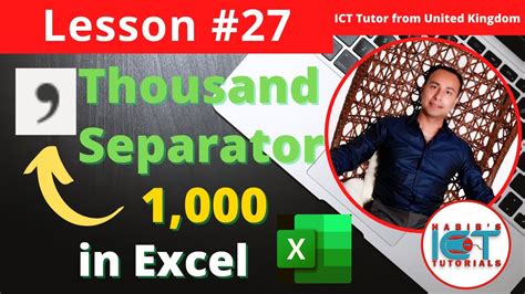 Lesson 27 - What is the thousand separator in Excel | How to use the thousand separator in Excel ...