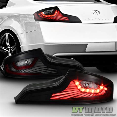 Black Smoked For 03 04 05 G35 35GT Coupe LED Tail Lights Brake Lamps Left+Right | eBay