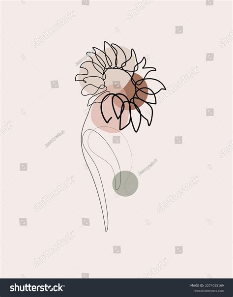 Sunflower Line Art Minimalist Contour Drawing Stock Vector (Royalty Free) 2274055169 | Shutterstock