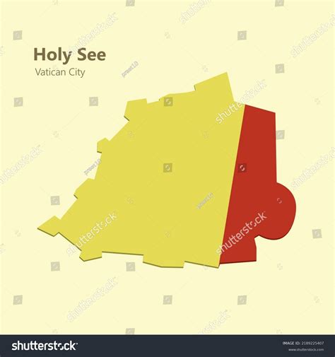 Holy See Country 3d Map On Stock Vector (Royalty Free) 2189225407 ...