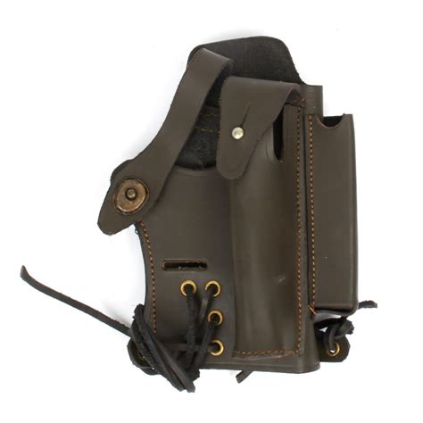 U.S. Walther P-22 Holster with Mag and Silencer Pockets- Brown Leather – International Military ...