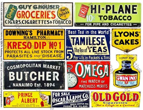 Vintage Advertising 78 Images on 5 Digital Download Sheets | Etsy in ...