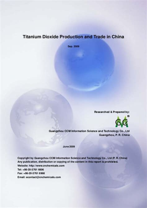 Titanium dioxide production and trade in china