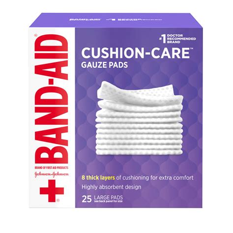 CUSHION-CARE™ Sterile Gauze Pads, 4x4 In, Bulk 25 Ct | BAND-AID® Brand Adhesive Bandages