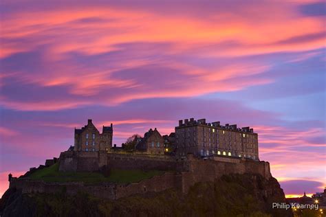 "Sunrise over Edinburgh Castle" by Philip Kearney | Redbubble