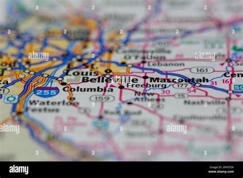 Belleville Illinois Shown on a Geography map or road map Stock Photo - Alamy