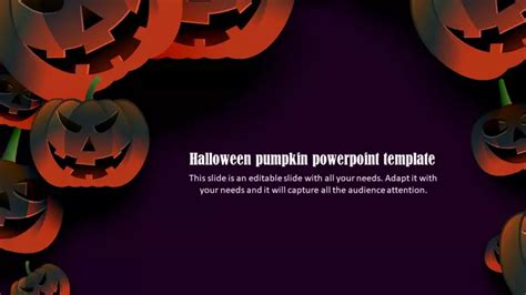 Halloween Pumpkin PowerPoint Template With Jack O Lantern | Halloween pumpkins, Powerpoint ...