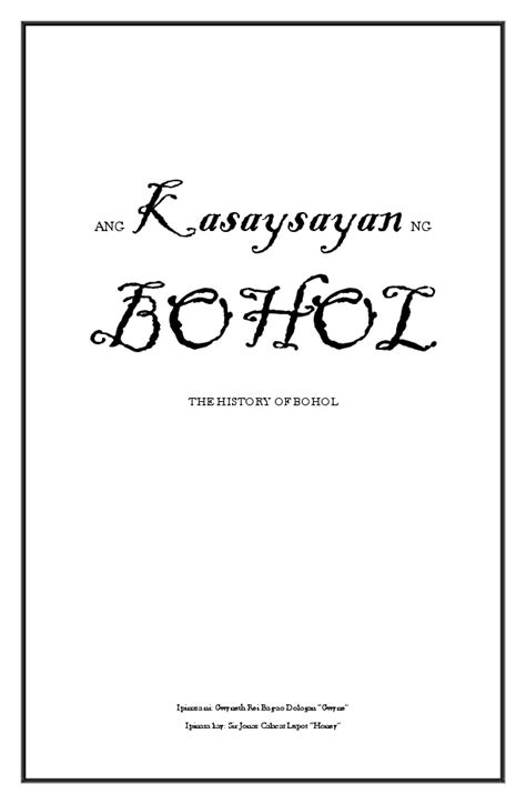 (DOC) BOHOL THE HISTORY OF BOHOL