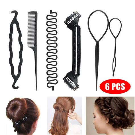 1 Set Hair Clip Styling Tools Fashion Style Flaxen Bangs Styling Clips Tools Front Hair Comb ...