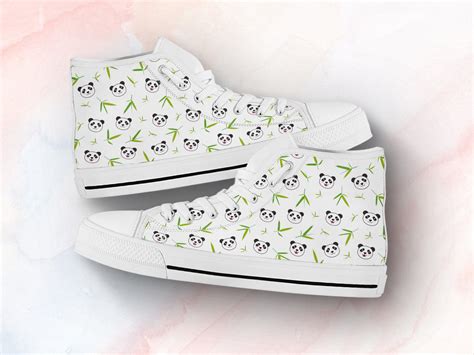 Panda Animal Print Shoes | Custom Canvas Sneakers For Kids & Adults