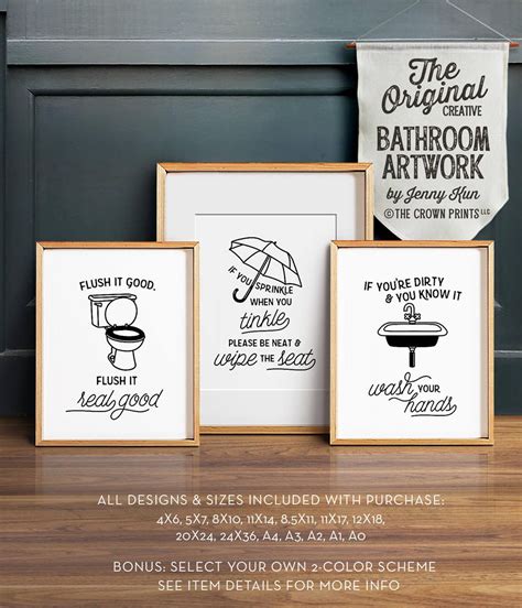 Funny bathroom art PRINTABLE art Bathroom wall decor If you | Etsy | Funny bathroom art ...