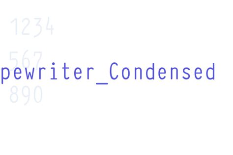 Typewriter_Condensed - Font Free Download Now