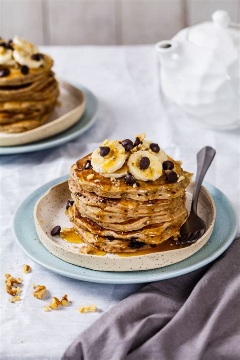 Banana Chocolate Chip Pancakes | Olive & Mango