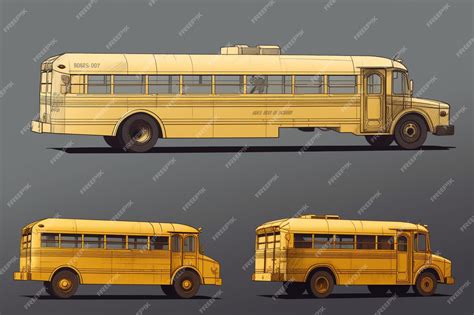 Premium Photo | School bus side view concept