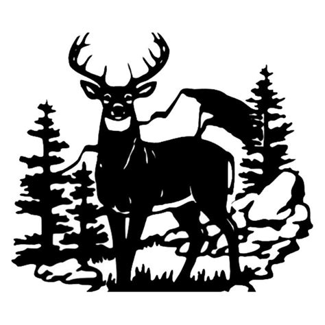 35.6*30.8CM Fashion Deer Wild Animal Vinyl Car Stickers Hunting Car Styling Door Decal Black ...