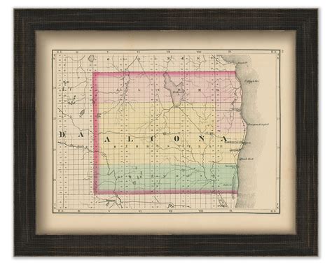 ALCONA COUNTY, Michigan 1873 Map - Replica or Genuine Original