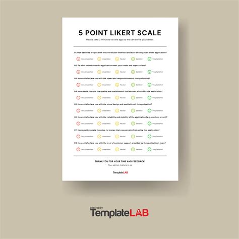 Free Printable Likert Scale Templates [Word, Excel] 3, 4,, 40% OFF