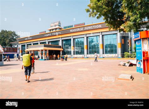 Madurai, India - January 3, 2018 : Madurai junction railway station ...