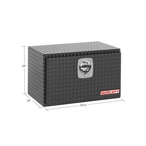 Weather Guard Underbed Truck Tool Box — Aluminum, Gloss Black, 30.13in ...