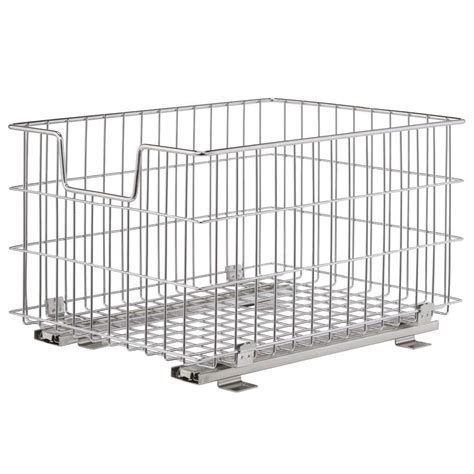 TRINITY 13 in. W x 17.75 in. D x 11 in. H Chrome Wire in Cabinet Pull-Out Bottom Mount Wire ...