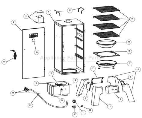 Masterbuilt Propane Smoker Parts Diagram