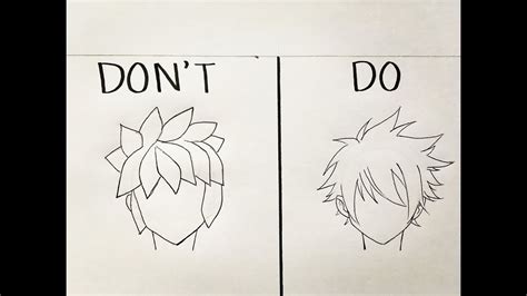 The Dos and Donts in drawing male anime hair - YouTube