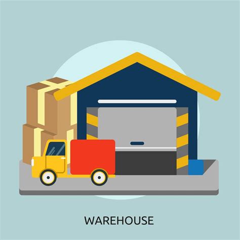 Warehouse Conceptual illustration Design 474034 Vector Art at Vecteezy