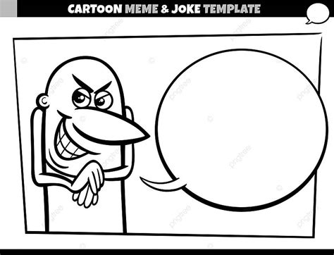 Cartoon Meme Template With Comic Mischievous Dude Joke Clip Art Idea ...